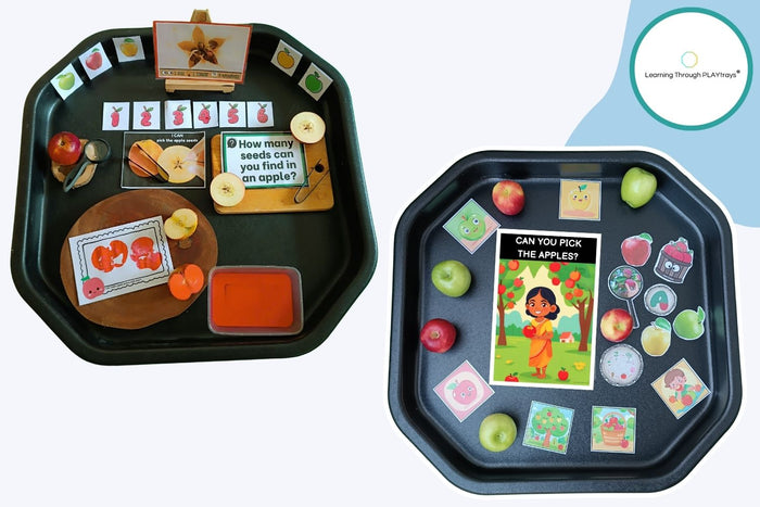 Apple Tuff Tray for Sensory Play 