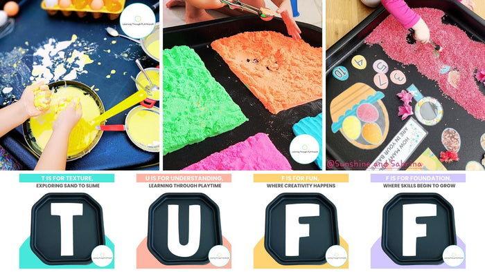 3 TUFF TRAY ideas for play 