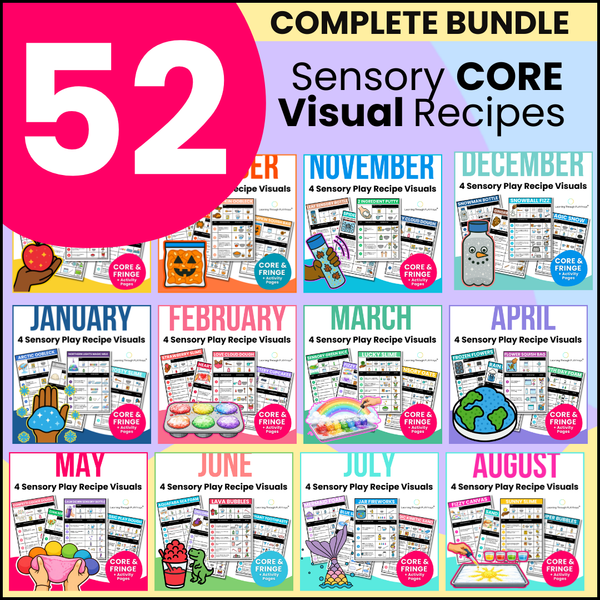 52 Visual Sensory Play Recipes Bundle