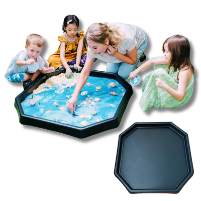 Large TUFF Tray for sensory play with children, featuring an extra-large 8-sided design, ideal for creative activities and educational exploration.