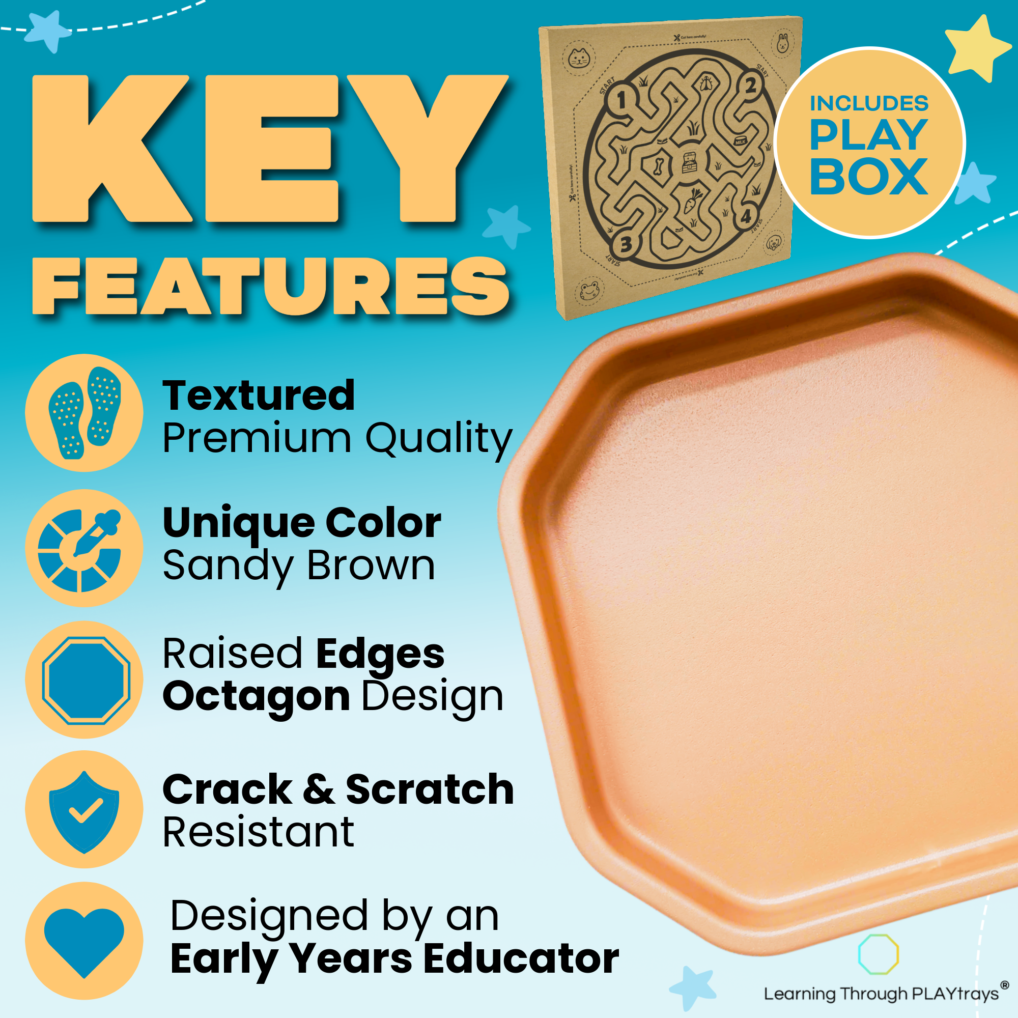 Brown Tuff Tray   PLAYtray (Small Brown)