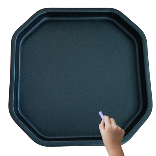 Small Black TUFF TRAY for sensory play with textured surface, ideal for classroom or home by Learning Through PLAYtrays®.