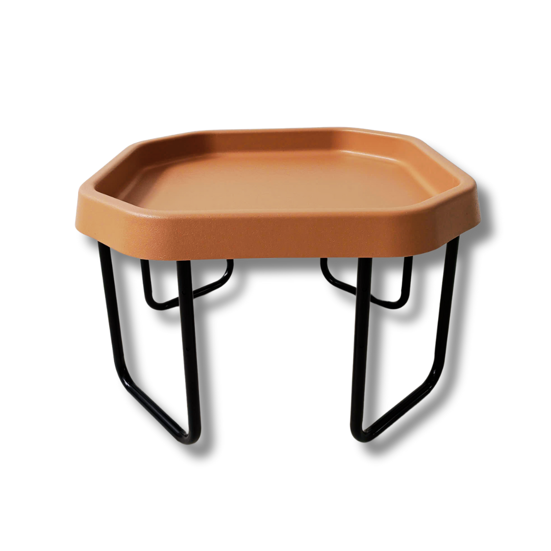 Sand brown Tuff Tray table set with adjustable stand